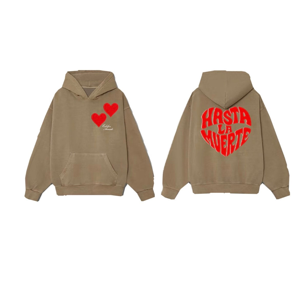 Hasta La Muerte Khaki Hoodie